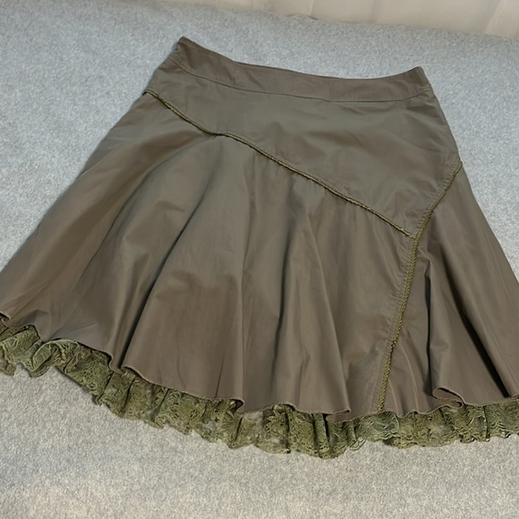 Woodland Fairy Embroidered Midi Skirt Large Lace Cottage Gypsy Artsy Modest Boho - Picture 8 of 10